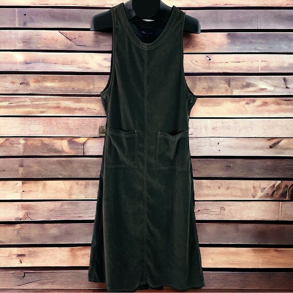 HSZ Studio Long Sleeveless Olive Color Dress Size S - Picture 5 of 13
